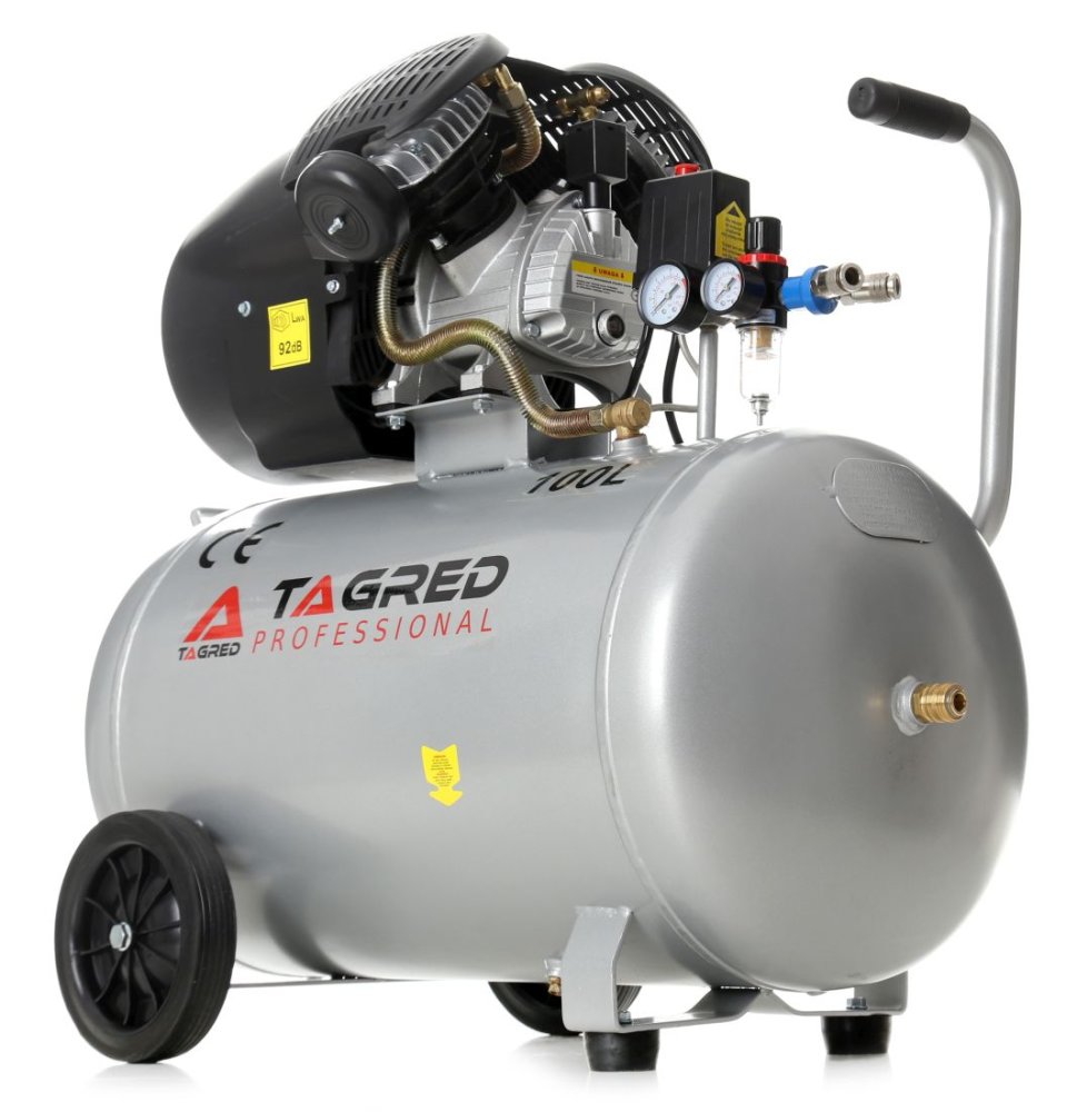 Kompresor 100l olejový 2-piestový 230V TA361 + separátor (5)